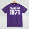 Class Of 1971 High School College Graduation Reunion T-Shirt Mineral Wash Tshirts Mineral Purple