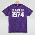 Class Of 1974 High School College Graduation Reunion Mineral Wash Tshirts Mineral Purple
