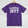 Class Of 1977 77 School Tee Shirt Graduation Class Party Mineral Wash Tshirts Mineral Purple