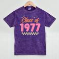 Class Of 1977 School Graduation Meetup Reunion Mineral Wash Tshirts Mineral Purple