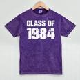 Class Of 1984 High School College Graduation Reunion Mineral Wash Tshirts Mineral Purple