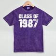 Class Of 1987 High School College Graduation Reunion Mineral Wash Tshirts Mineral Purple