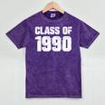 Class Of 1990 High School College Graduation Reunion Mineral Wash Tshirts Mineral Purple