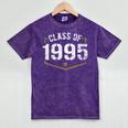 Class Of 1995 School Reunion Graduation Vintage Style Mineral Wash Tshirts Mineral Purple