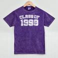 Class Of 1999 99 School Tee Shirt Graduation Class Party Mineral Wash Tshirts Mineral Purple