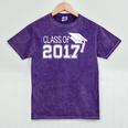 Class Of 2017 Cute Graduation T-Shirt Mineral Wash Tshirts Mineral Purple