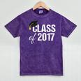 Class Of 2017 Senior Graduation Mineral Wash Tshirts Mineral Purple