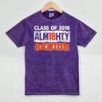 Class Of 2018 Alm18hty Senior 2018 Graduation T-Shirt Mineral Wash Tshirts Mineral Purple