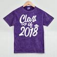 Class Of 2018 Graduation Cap Trendy Cute Mineral Wash Tshirts Mineral Purple