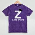Class Of 2018 Last Name Letter Z Graduation Mineral Wash Tshirts Mineral Purple