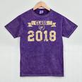 Class Of 2018 T-Shirt For 2018 Graduation Seniors Mineral Wash Tshirts Mineral Purple