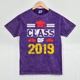 Class Of 2019 Graduation Senior High School College Mineral Wash Tshirts Mineral Purple