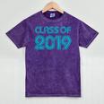 Class Of 2019 High School Graduation Teal Senior Mineral Wash Tshirts Mineral Purple