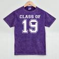 Class Of 2019 School Graduation Graphic Mineral Wash Tshirts Mineral Purple