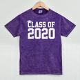 Class Of 2020 Graduation Senior High School College Mineral Wash Tshirts Mineral Purple