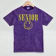 Class Of 2020 Senior 90s Grunge Graduation Mineral Wash Tshirts Mineral Purple