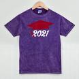 Class Of 2021 Burgundy Regalia Graduation Mineral Wash Tshirts Mineral Purple