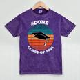 Class Of 2021 Done Senior Graduation Retro Sunset Mineral Wash Tshirts Mineral Purple