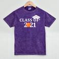 Class Of 2021 Graduation Him Her Basketball Pullover Mineral Wash Tshirts Mineral Purple