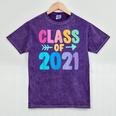 Class Of 2021 Graduation Grow With Me Mineral Wash Tshirts Mineral Purple