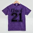 Class Of 2021 Senior 21 Cool Graduation Mineral Wash Tshirts Mineral Purple
