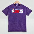 Class Of 2021 Senior Year Gamer Style Graduation For Grad Mineral Wash Tshirts Mineral Purple