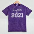 Class Of 2021 Shirt Senior 2021 Graduation Her Women Mineral Wash Tshirts Mineral Purple
