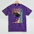 Class Of 2022 Graduation Cat Seniors Grad Mineral Wash Tshirts Mineral Purple