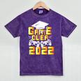 Class Of 2022 Graduation Gamer Video Console Graduate Class Mineral Wash Tshirts Mineral Purple