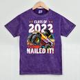 Class Of 2022 Monster Truck Graduation Cap Retro Sunset Boy Mineral Wash Tshirts Mineral Purple