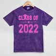 Class Of 2022 Pink Girls Shirt Graduation Mineral Wash Tshirts Mineral Purple
