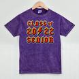 Class 2022 Senior 80s 90s Rock Retro Vintage Graduation Mineral Wash Tshirts Mineral Purple