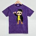 Class Of 2022 Sloth Graduation Masters College High School Mineral Wash Tshirts Mineral Purple