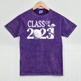 Class Of 2023 Graduation Senior Golfer Golf Player Mineral Wash Tshirts Mineral Purple