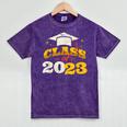Class Of 2023 School Graduation Vintage Retro Class Of 2023 Mineral Wash Tshirts Mineral Purple