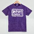 Class Of 2023 Senior Back To School Graduation Mineral Wash Tshirts Mineral Purple