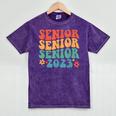 Class Of 2023 Senior 2023 Graduation Retro Seniors Mineral Wash Tshirts Mineral Purple