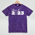 Class Of 2023 Seniors 23 Senior Graduation Idea Flower Mineral Wash Tshirts Mineral Purple