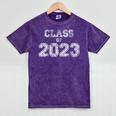 Class Of 2023 Shirt Senior 2023 Graduation Her Women Mineral Wash Tshirts Mineral Purple