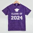 Class Of 2024 Graduation Mineral Wash Tshirts Mineral Purple