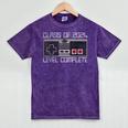 Class Of 2024 Level Complete Video Gamer Senior Graduation Mineral Wash Tshirts Mineral Purple