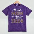 Class Of 2024 Proud Mom Of Senior Class 24 Graduation Mineral Wash Tshirts Mineral Purple