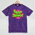 Class Of 2024 Senior Fresh Retro 90s TV Style Graduation Mineral Wash Tshirts Mineral Purple