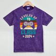 Class Of 2024 Senior Graduation Leveled Up Gamer Class 2024 Mineral Wash Tshirts Mineral Purple