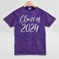 Class Of 2024 Shirt First Day Of Seventh Grade Graduation Mineral Wash Tshirts Mineral Purple