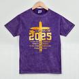 Class Of 2025 Christian Graduation Senior Graduate Men Women Mineral Wash Tshirts Mineral Purple