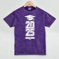 Class Of 2025 Done Graduation For Him Her Women Men Mineral Wash Tshirts Mineral Purple