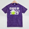 Class Of 2025 Graduation Senior Tennis Player Mineral Wash Tshirts Mineral Purple