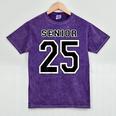 Class Of 2025 High School Senior 25 On Back Graduation Mineral Wash Tshirts Mineral Purple