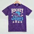 Class Of 2025 Hockey Senior Graduation Graduate Grad Mineral Wash Tshirts Mineral Purple